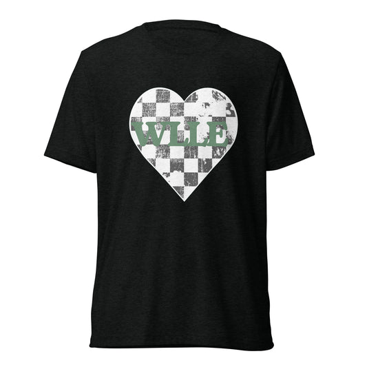 WLLE Checker Heart Short Sleeve T-Shirt