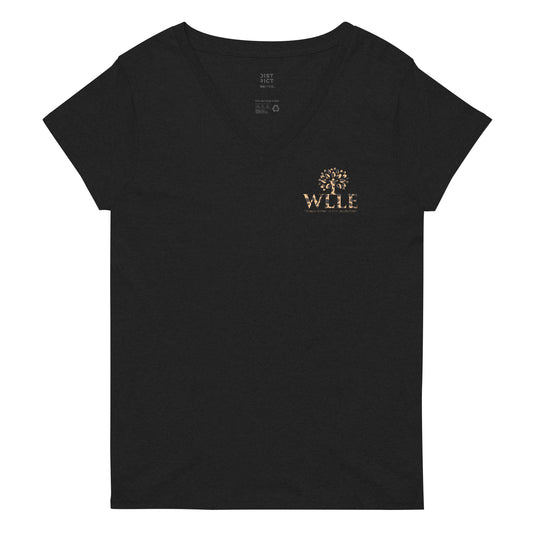 WLLE Cheetah Women’s Recycled V-Neck T-Shirt